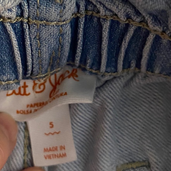 Cat & Jack paper bag waist jeans Size 5 - Picture 3 of 3